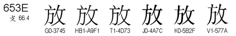 U+653E